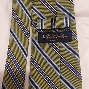Brooks Brothers Green Striped Tie